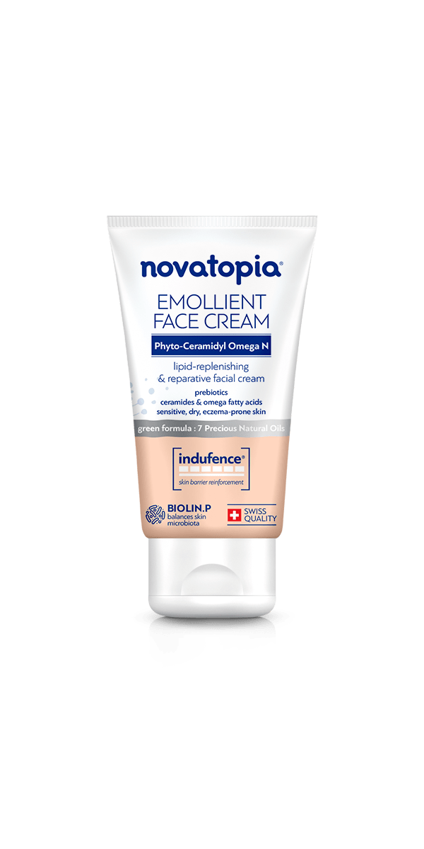 Lipid-replenishing emollient facial cream specially formulated for barrier function reinforcement. Soothes discomfort and itching sensation of dry skin with atopic tendency*.