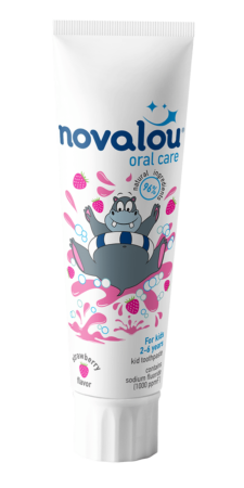Cleans kids’ teeth and contributes to the prevention of plaque build-up and the protection against dental caries. Helps maintain healthy teeth and gums.