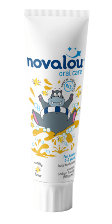 baby toothpaste Oral hygiene gel with aloe vera and licorice extract. For babies 0-2 years