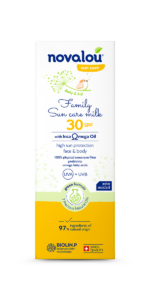 novalou family sun care milk box